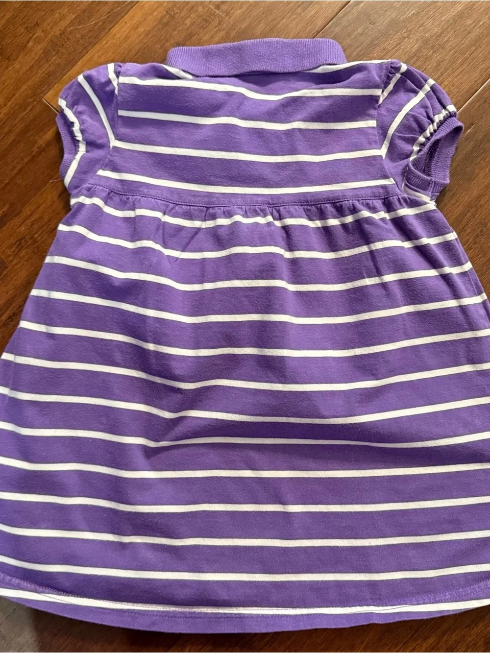 Ralph Lauren Baby Girls 18M Purple Striped Polo Dress & Bloomers Set